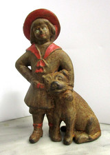 1910s CAST IRON BUSTER BROWN & TIGE STILL BANK By A C WILLIAMS  COMICS CHARACTER picture