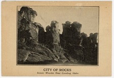 City of Rocks - Gooding Idaho - 1932 Scenic Wonder Rotary Club advertising pc picture
