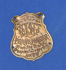 Replica Wyatt Earp Badge antique gold finish picture