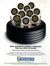 1999 PRINT AD, Michelin J.D. Power Customer Satisfaction Awards Inside Tire 90's picture
