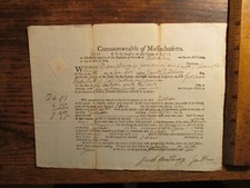 Antique Ephemera 1802 MA Document Phillipsburg ME Pre Statehood Maine York picture