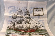 1979 Cloth Kitchen Tea Towel Calendar Clipper Ships 