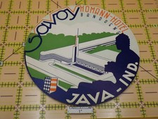 Vintage Savoy Homann Hotel Bandoeng Java Luggage Label Art Deco Travel Decal picture