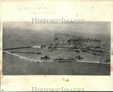 1946 Press Photo An Aerial View Of The German Island Fortress Of Helgoland picture
