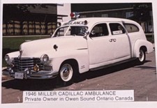 1946 Miller Cadillac Ambulance Owen Sound Ontario Canada Original Photo picture