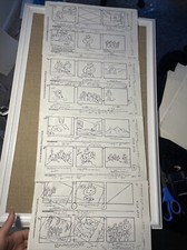 SNORKS Animation Cel  Production Art Vintage Cartoon StORYBOARDS 80s Tv Shoes MT picture