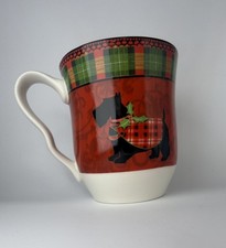 222 Fifth Christmas Plaid Scottie Dog Coffee Mug picture