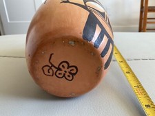 Authentic - Irene Shupla - Hopi, Pottery Vase, Flower Woman Rare, Collectible picture