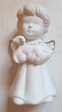 Angel Child Little Girl with Lamb Bell Figurine Giftco Inc Vintage  picture