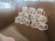 Bulk Lot of 12 Assorted Police Officer Themed Ceramic Coffee Mugs picture