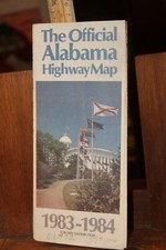 Vintage Souvenir Travel Brochure Map Alabama 1983 1984 picture