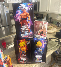 Bandai Namco Dragon Ball Super Master Stars Piece Son Goku & Vegeta Figure Lot picture
