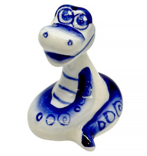 Gzhel Snake Symbol of the Year 2025 Ceramic Figurine for Good Luck Гжель Змея picture