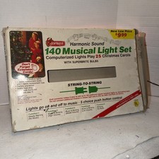 Joybrite Harmonic Sound 140 Musical Christmas Lights VTG NOB New Tested XMAS MCM picture