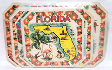 Vintage, Florida Souvenir Hot Dish Mats, Set of 3, Made in Hong Kong, NOS  picture