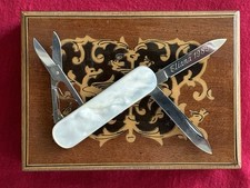 VICTORINOX-MOTHER OF PEARL-NAMED/1989-(3) FUNCTION & VINTAGE BOX picture