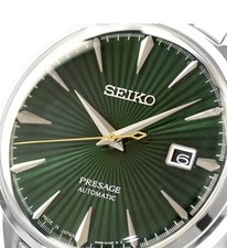 New Seiko Presage Cocktail Time Stainless steel Green Dial Men's Watch SRPE15 picture