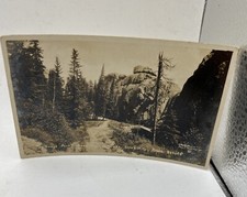 RPPC 1900 Gorge Park Cabin Postcard Vtg Sylvan Lake Black Hills SOUTH DAKOTA picture