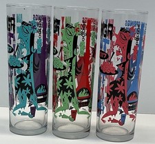 Tonga Hut 2017 Derek Yaniger Zombie Glass Set Of 3 Tiki Bar Palm Springs Rare picture