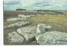 Postcard The weathered limestone slabs of Arbor Low Monyash England picture