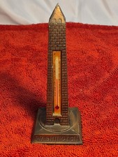 Vintage Bronze Washington Monument Thermometer picture
