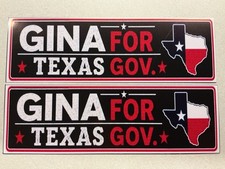 Gina For GOVERNOR 3x9 Sticker picture