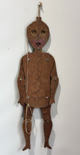 Vtg Wood Handmade Articulated Jump Jack Dancing Pull Toy 16
