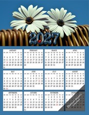 MiHeart 2027 Year Magnetic Refrigerator Calendar 8.5