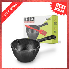 Cast Iron Saucepan, Mini Melting Pot, Grill Cooking, Basting Pot, Small Sauce picture