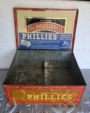 Vintage Antique Tin Metal Bayuk Philadelphia Phillies Cigar Box w Insert NICE picture