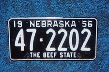 1956 NEBRASKA License Plate picture