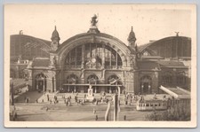 Frankfurt Germany Hauptbahnhof Train Station RPPC Railroad Postcard picture