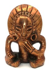 Vintage Maderas Y Metales El Salvado Pre-Columbian Style Copper Figurine, 8