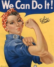 ELINOR OTTO SIGNED AUTOGRAPHED WORLD WAR II  2     8X10 PHOTO ROSIE THE RIVETER picture