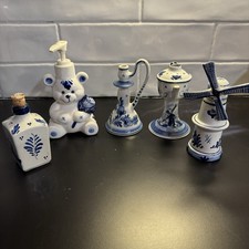 Vintage Delft & Blue & White Miniatures Mixed Lot of 5 Porcelain picture