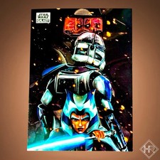 2025 Topps Chrome Star Wars Galaxy #53 Shattered - Ahsoka - Captain Rex - Maul picture