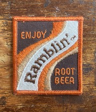 Vtg 1970’s RAMBLIN' ROOT BEER Employee Work Patch Promo Coca-Cola RARE '80s HTF picture