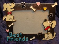 Best Friends Puppies ~ Picture Frame ~ 6.25x4.75 ~ Holds 4x3 Photo~ VGC ~ picture