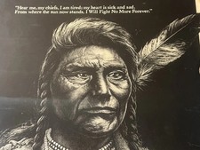 Native American Indian Plaque Chief Joseph of the Nez Perce.   picture