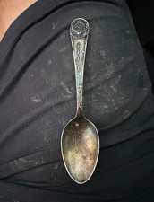 Rogers & Barton Silverplate Spoon, Solid Handle, Engraved