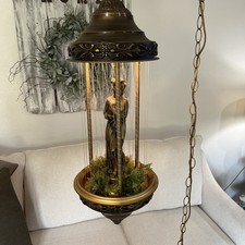 1970’S VINTAGE 30” GREEK GODDESS MINERAL OIL RAIN LAMP READ LOOK picture