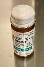 Empty Pfizer Parke-Davis Nitrostat Nitroglycerin Tablets Pharmacy Bottle USA picture