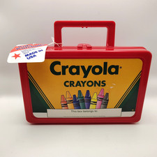 Vintage Crayola Crayon Carrying Case – Lunchbox Style w/ Original Tag picture