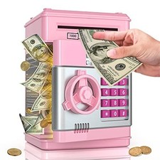 Electronic ATM Safe Piggy Bank for Kids - Real Money Savings Coin Bank with Code picture