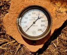 Antique Southern Railway Supply Co Richmond VA Steam Pressure US Gauge Co NY picture