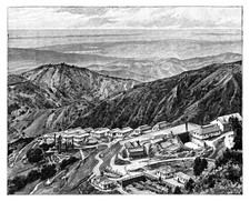 Newcastle Sanatorium Jamaica c1890 From Universal Geography Maps &- Old Photo picture