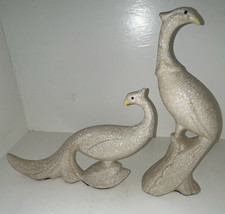 Vintage Maddux California White Pebbled Finish Stylized Bird Figurines picture