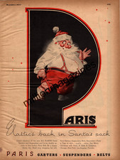 1944  Santa Claus wears Paris Garters - Very Rare picture