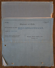 Antique 1937 Abstract of Title Woodward County Oklahoma Land Deed Document picture
