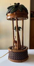 Vintage Cheyenne Rain Lamp.  Tropical Tiki Village with Palm Tree and Elephant. picture
